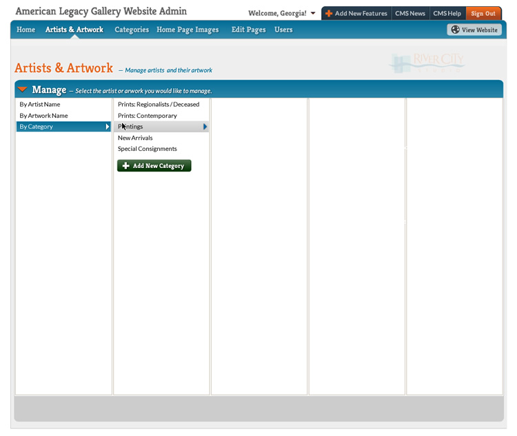 Web Admin pages