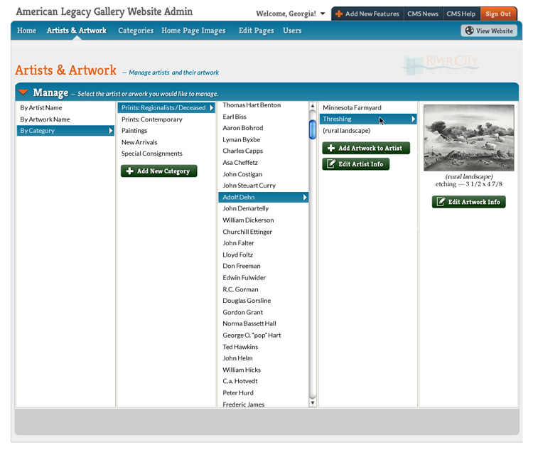 Web Admin pages