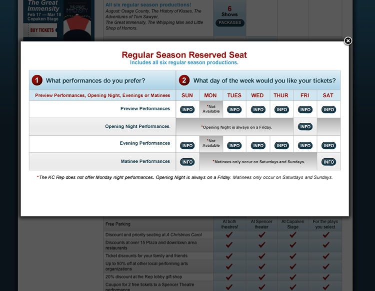 Kansas City Repertory Theatre Season Ticket Subscription Options